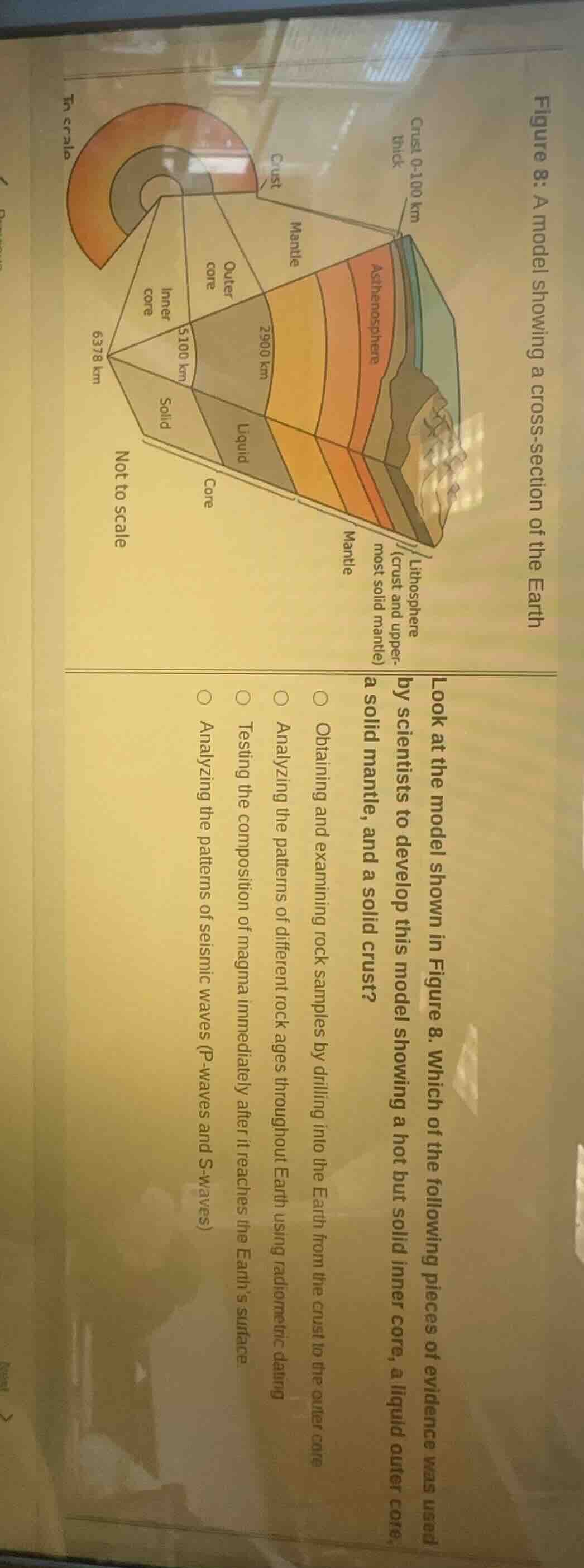 figure 8: a model showing a cross - section of the earth look at the mo…