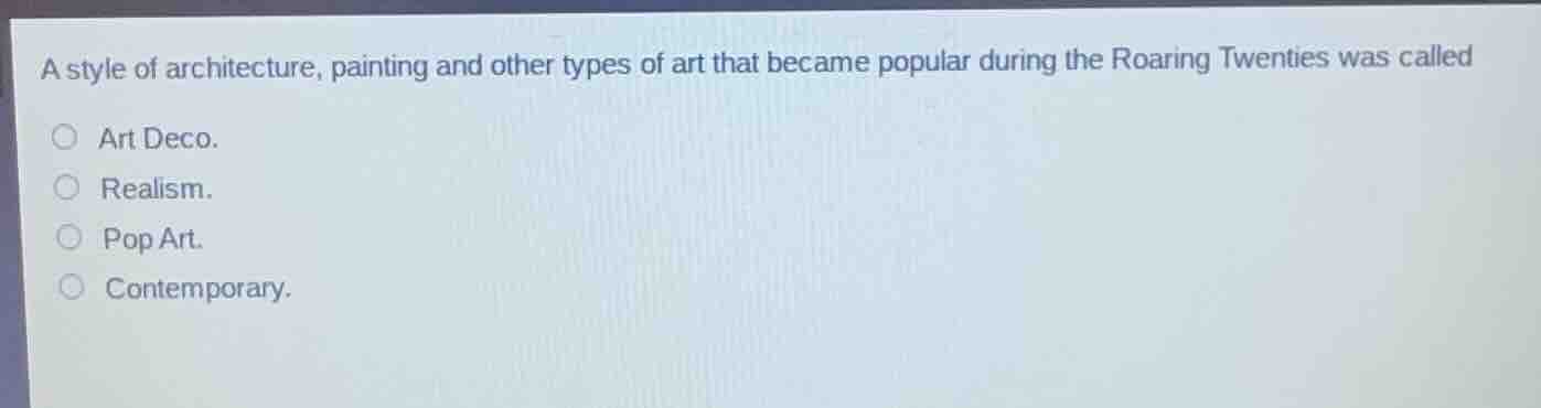 a style of architecture, painting and other types of art that became po…