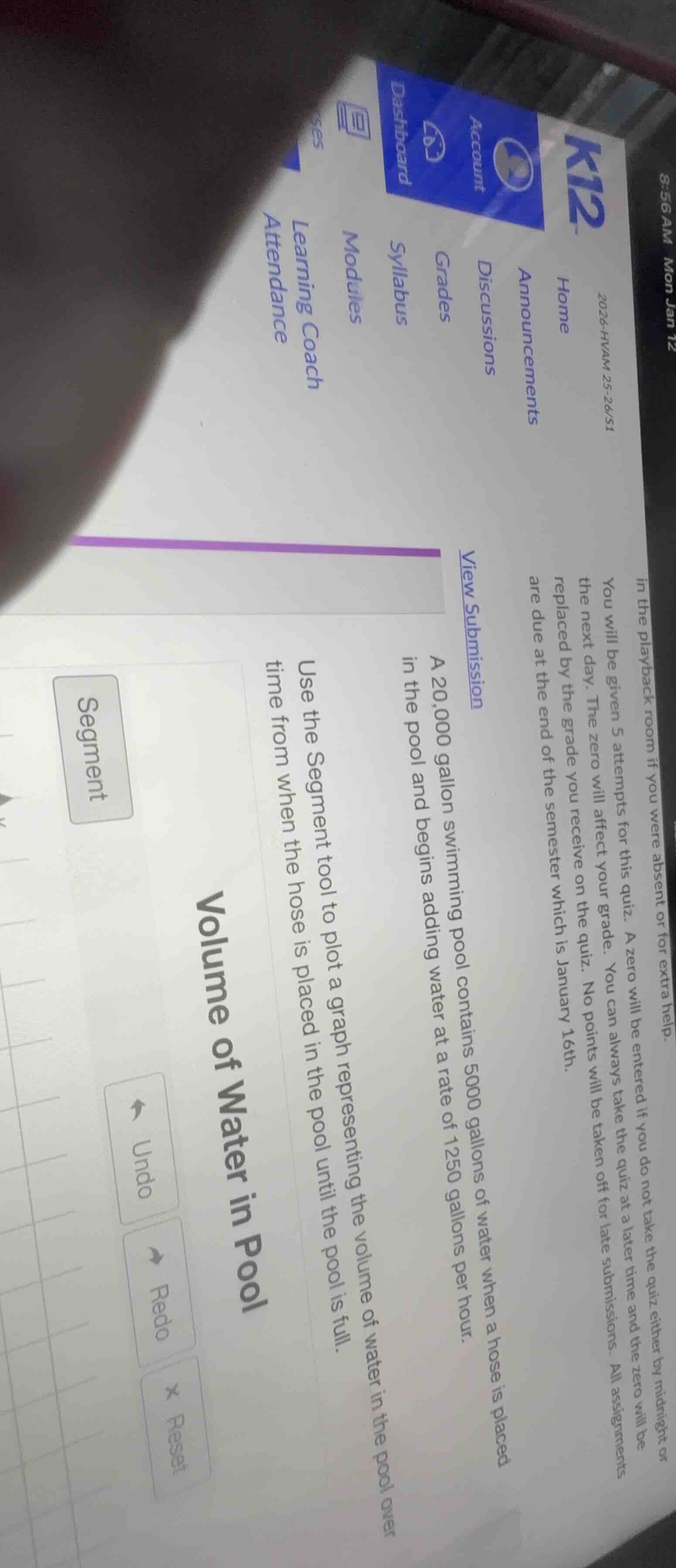 volume of water in pool a 20,000 gallon swimming pool contains 5000 gal…