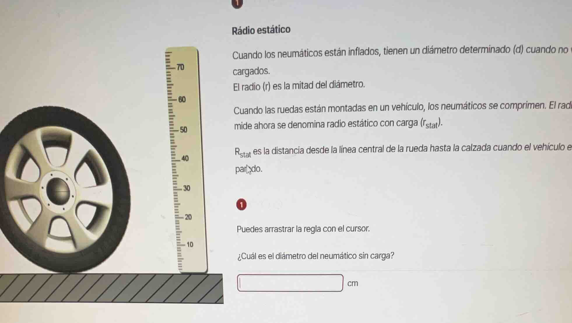 rádio estático cuando los neumáticos están inflados, tienen un diámetro…