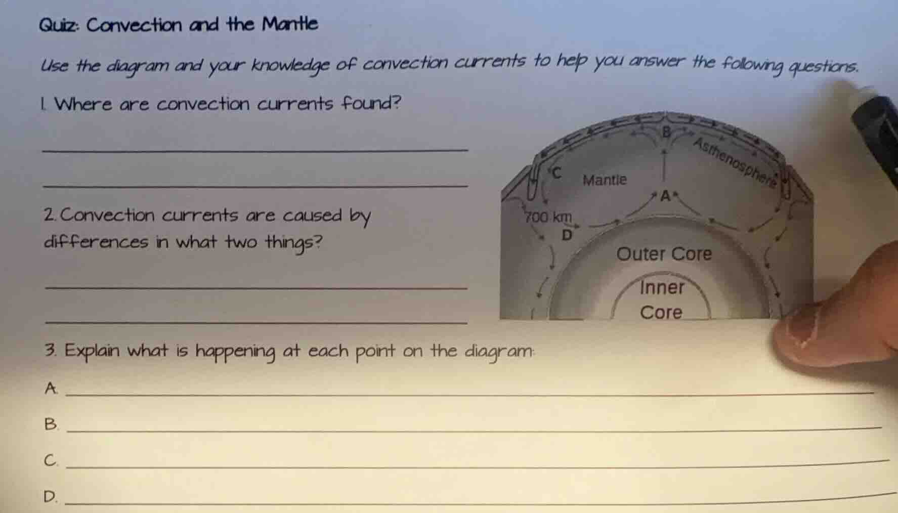 quiz: convection and the mantle use the diagram and your knowledge of c…