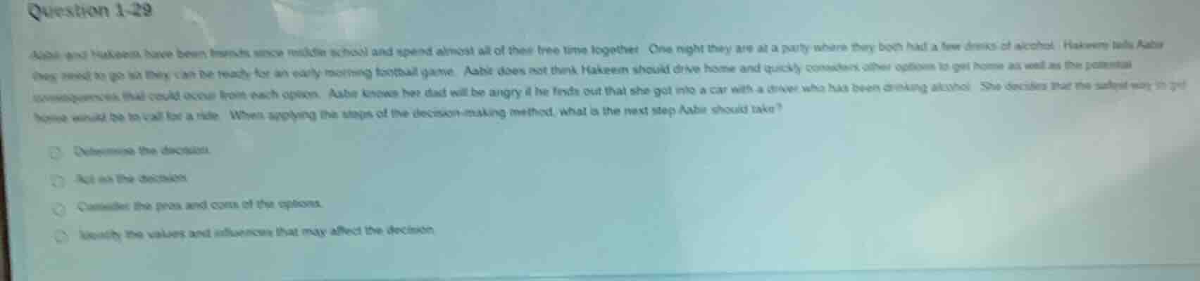 question 1-29 aabi and hakeem have been friends since middle school and…