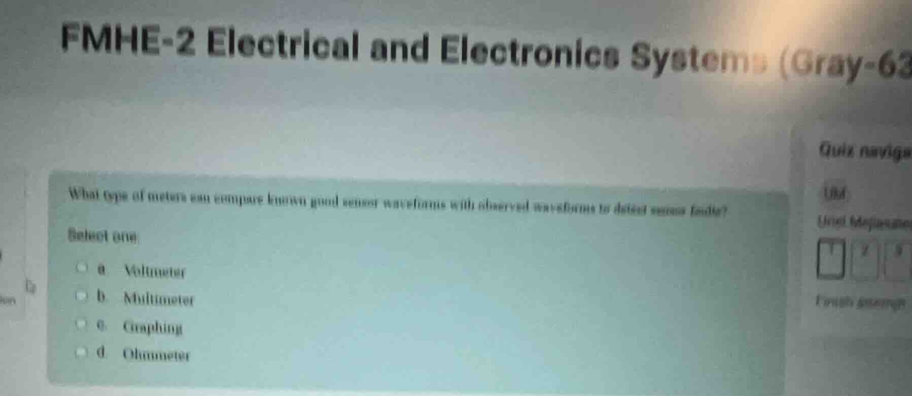 fmhe-2 electrical and electronics systems (gray-63 what type of meters …