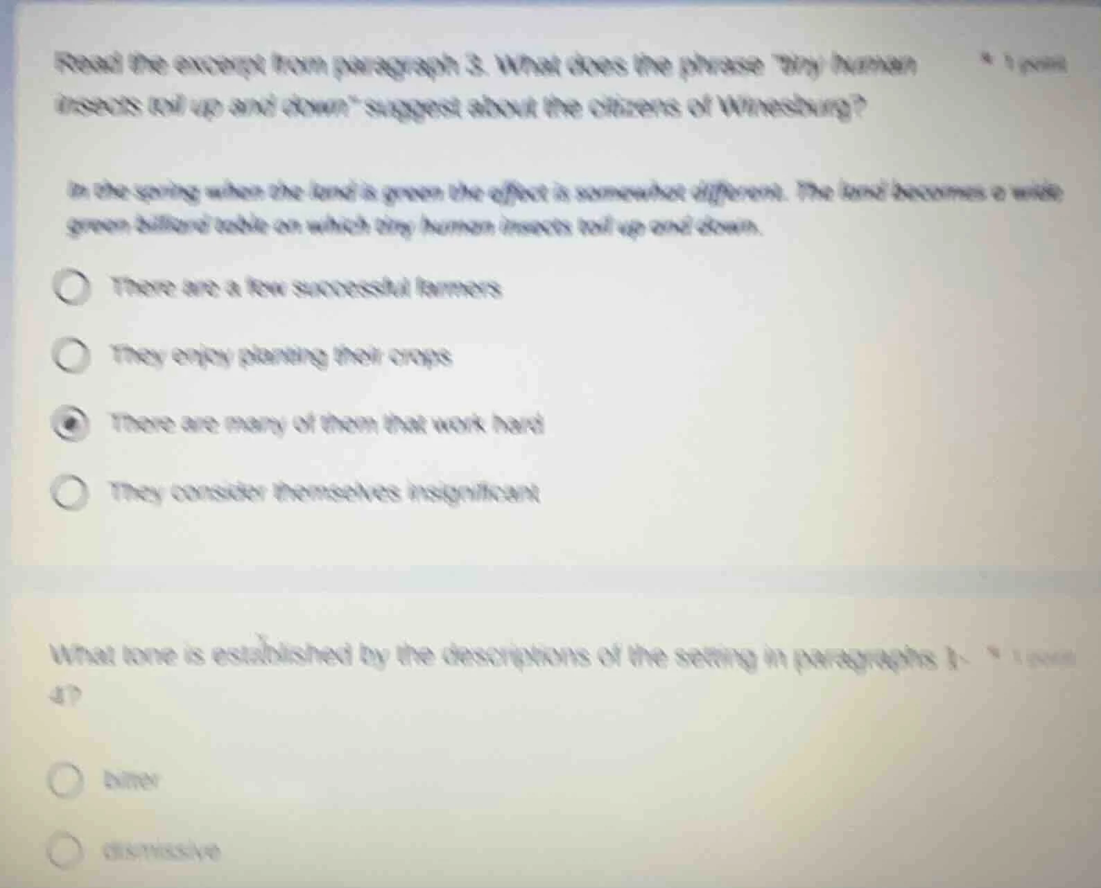 read the excerpt from paragraph 3. what does the phrase \tiny human ins…