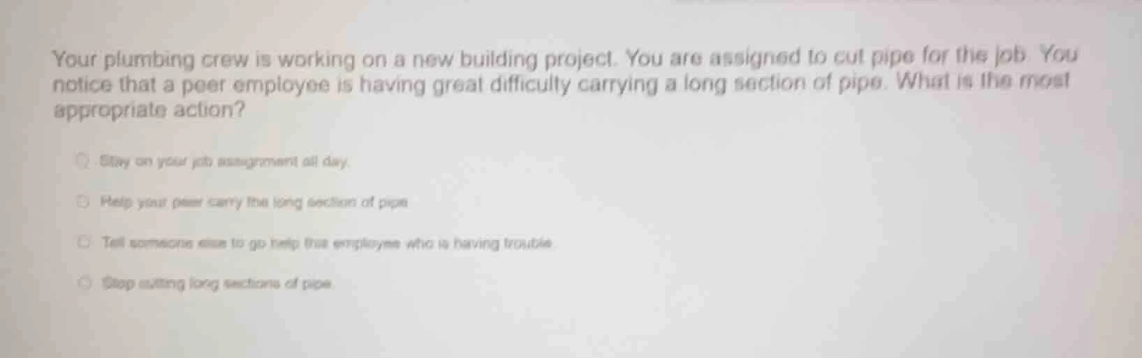 your plumbing crew is working on a new building project. you are assign…