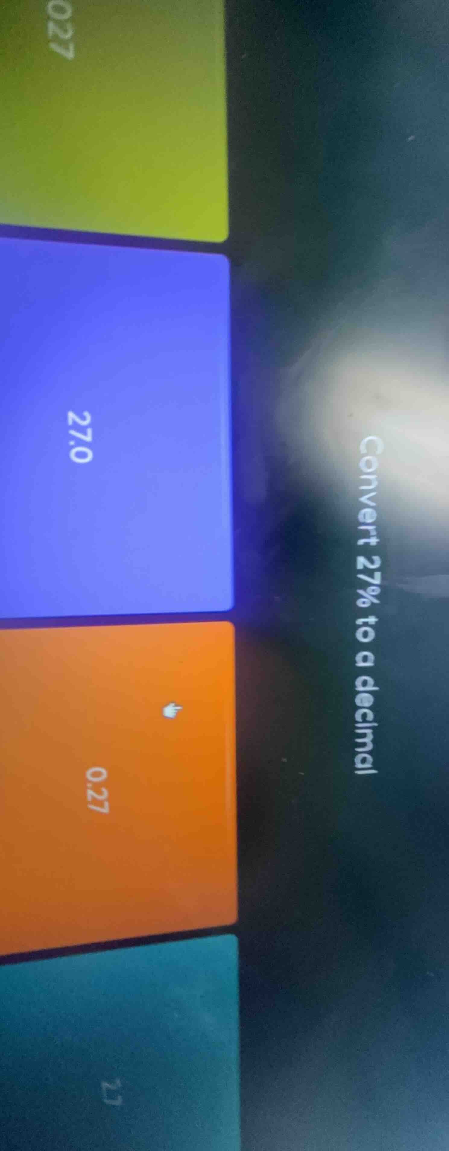 convert 27% to a decimal