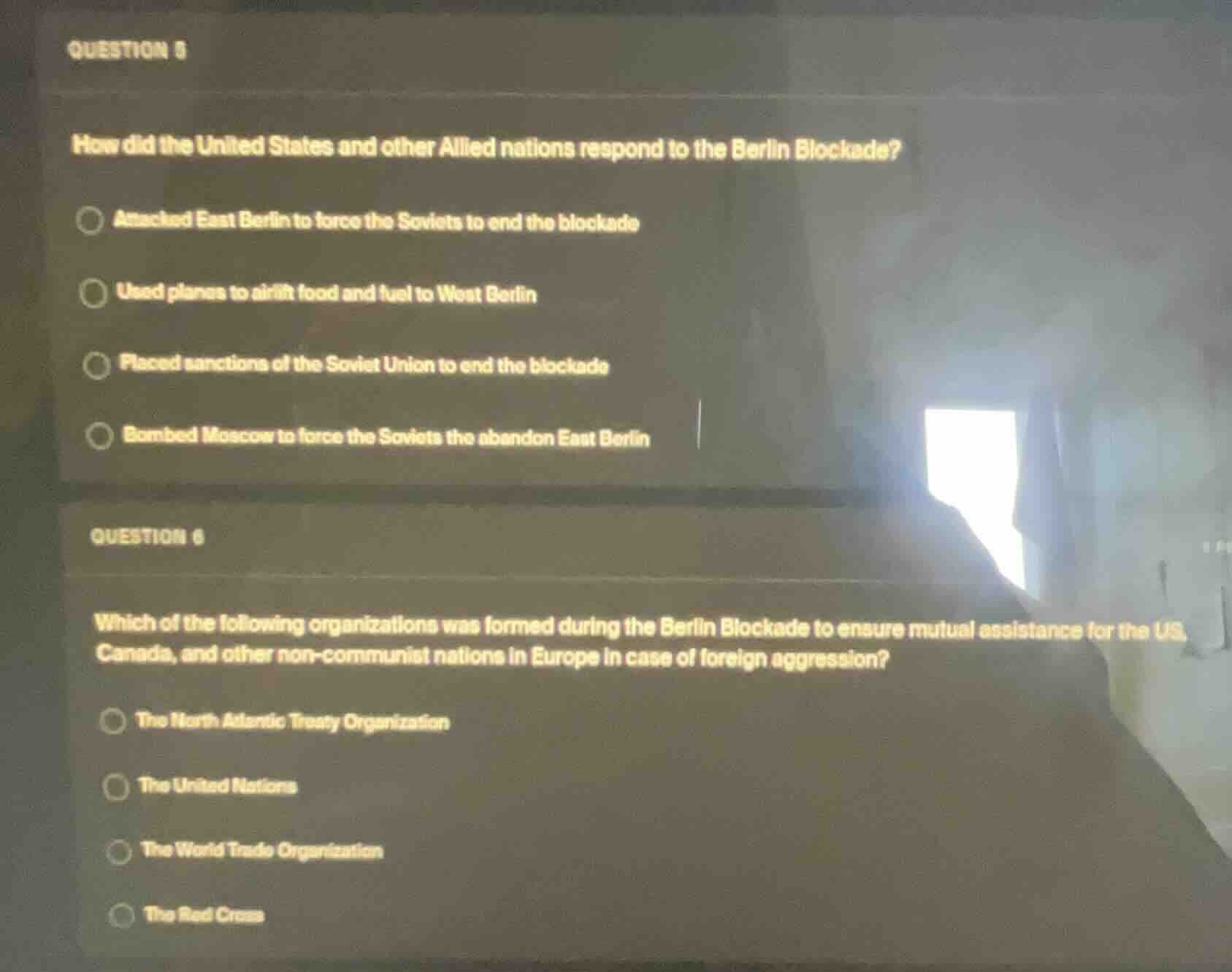 question 5 how did the united states and other allied nations respond t…