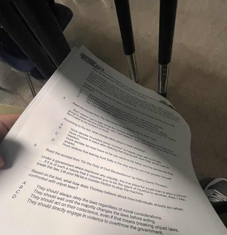 8 read the excerpt from the adventures of huckleberry finn by mark twai…