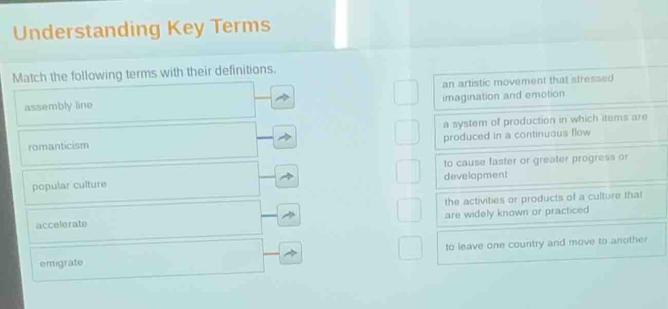 understanding key terms match the following terms with their definition…