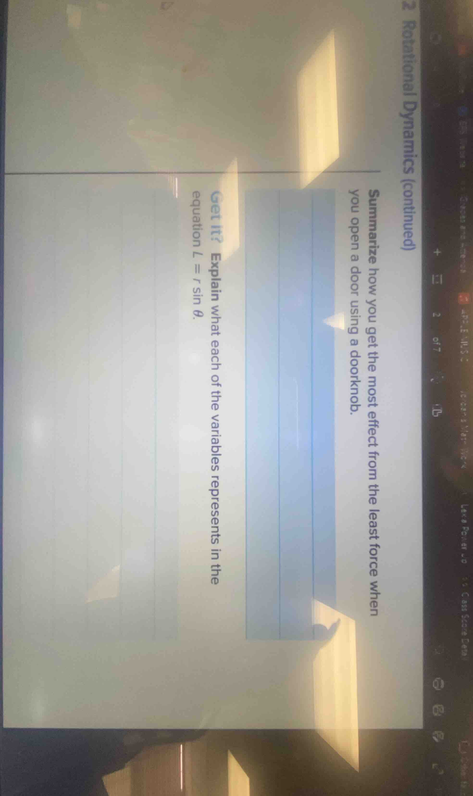 2 rotational dynamics (continued) summarize how you get the most effect…