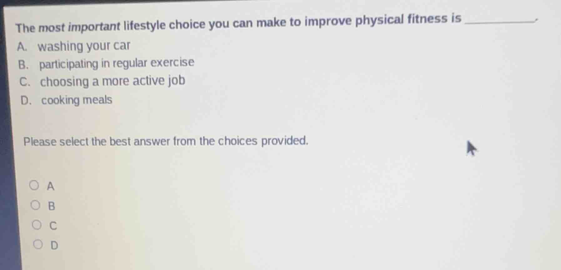 the most important lifestyle choice you can make to improve physical fi…