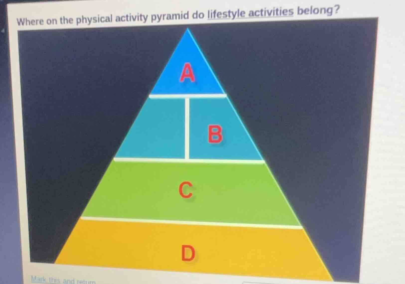 where on the physical activity pyramid do lifestyle activities belong? …