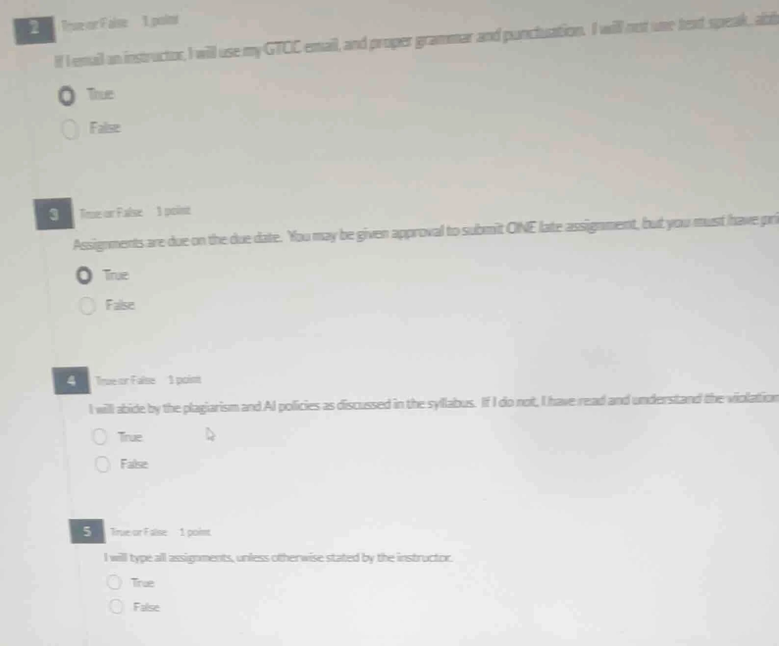 2 true or false 1 point if i email an instructor, i will use my gtcc em…