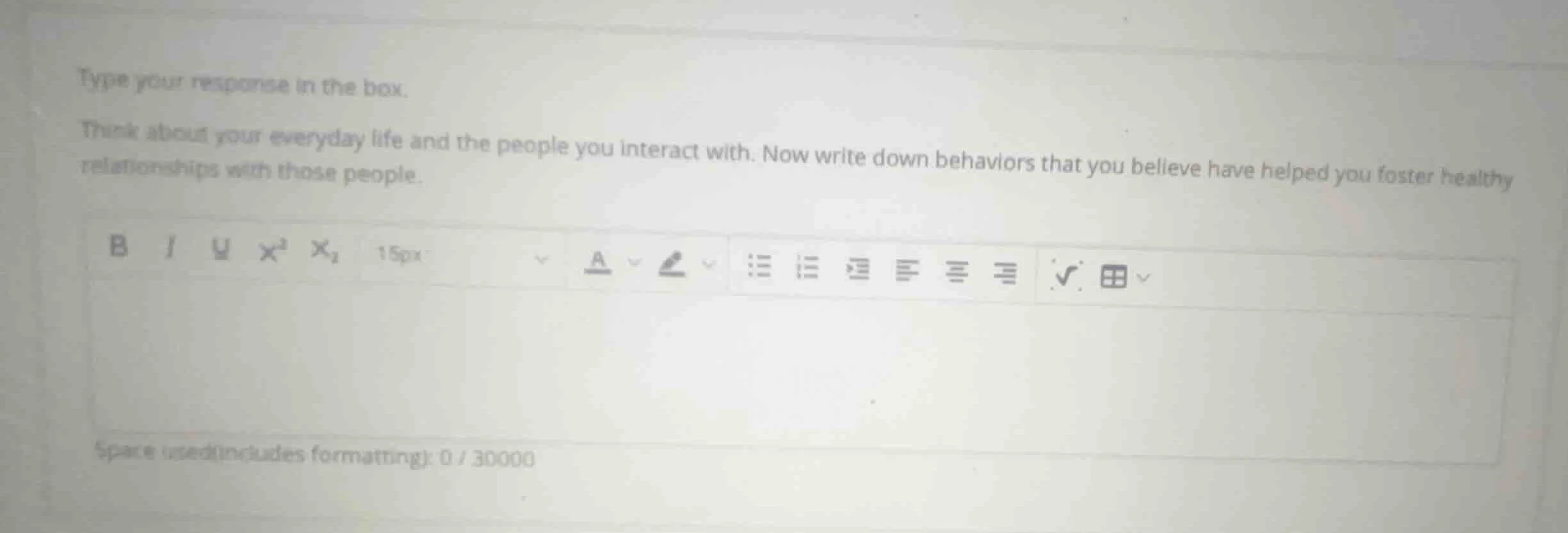 type your response in the box. think about your everyday life and the p…