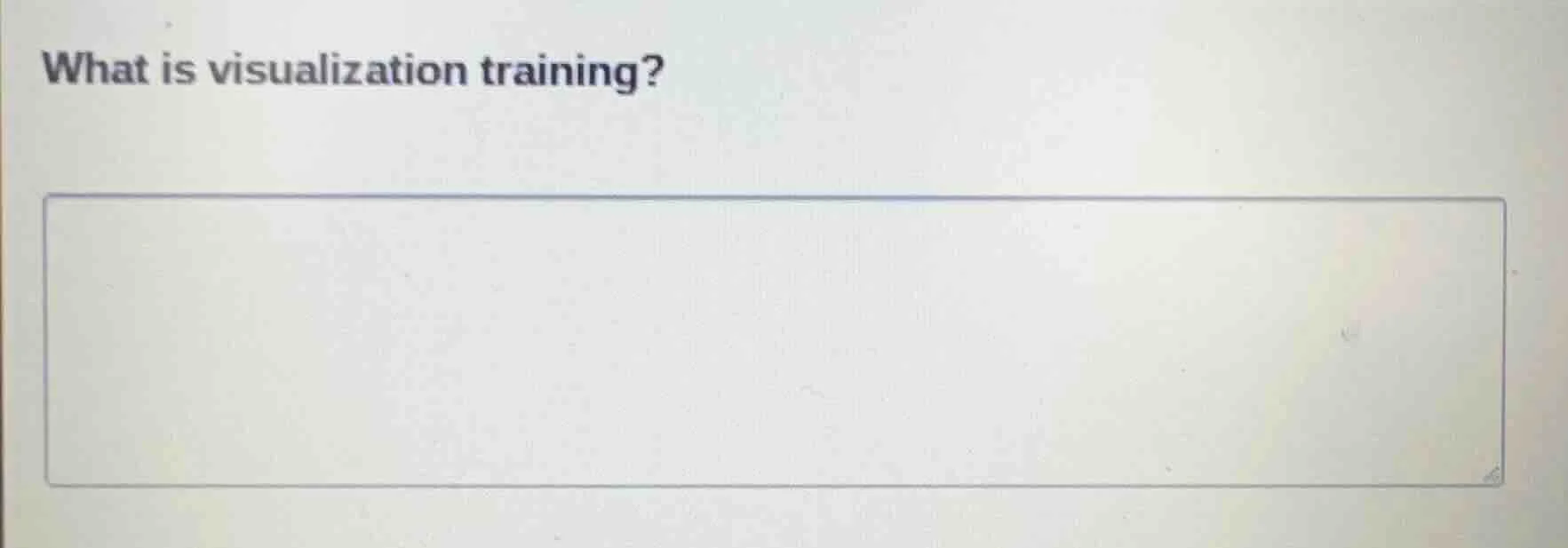 what is visualization training?