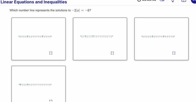 linear equations and inequalities which number line represents the solu…