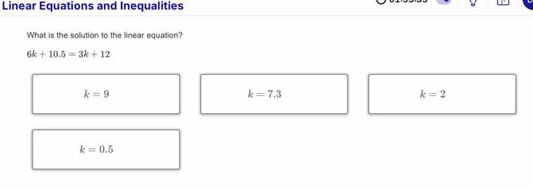 linear equations and inequalities what is the solution to the linear eq…