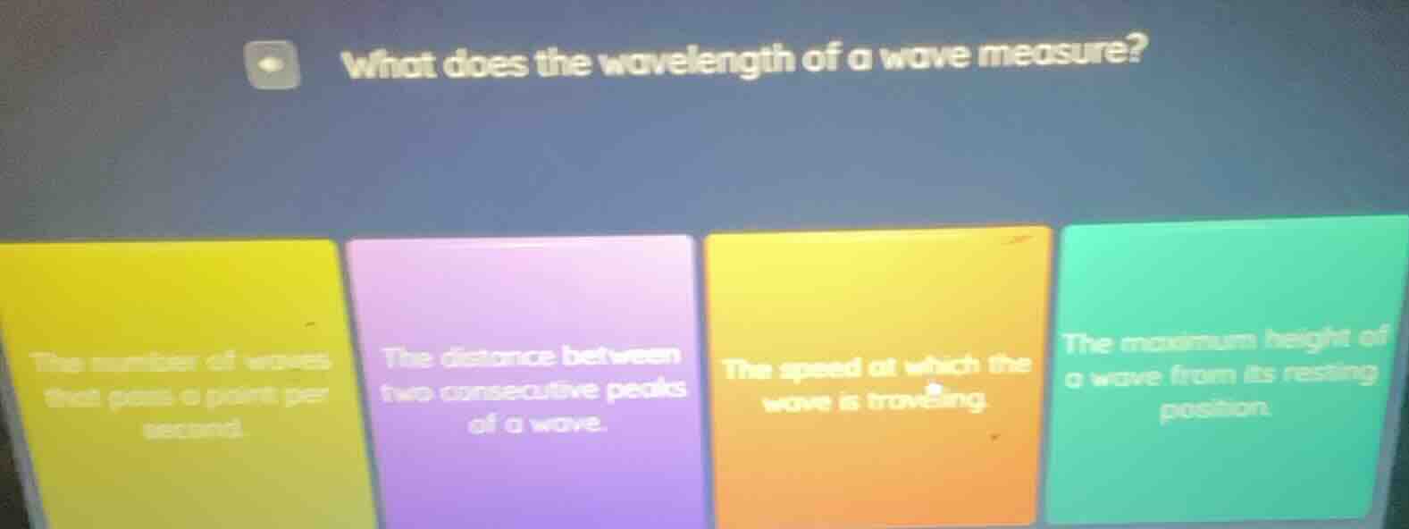 what does the wavelength of a wave measure? the number of waves that pa…