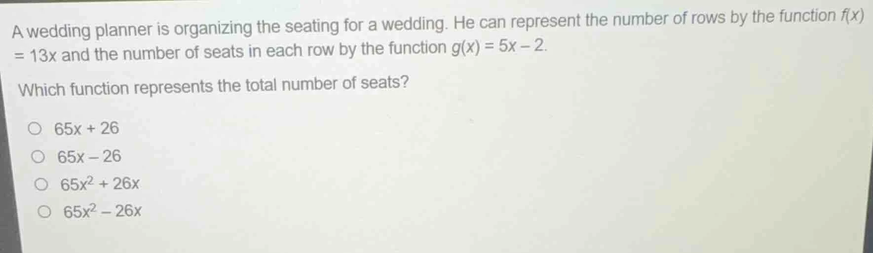 a wedding planner is organizing the seating for a wedding. he can repre…