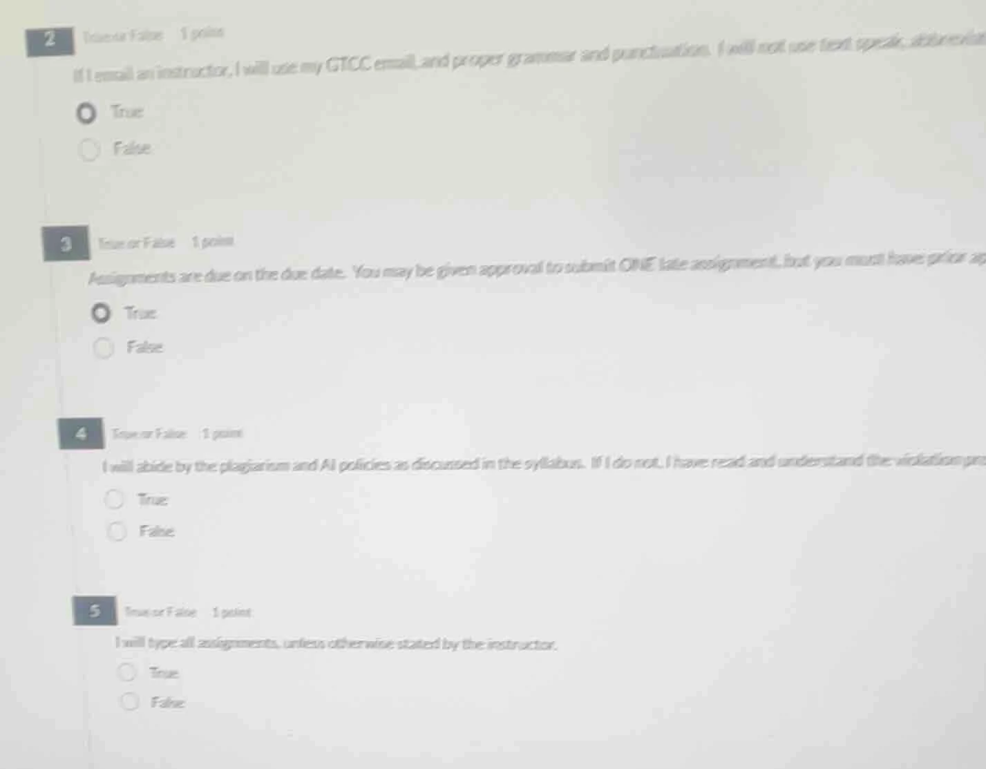 2 true or false 1 point if i email an instructor, i will use my gtcc em…