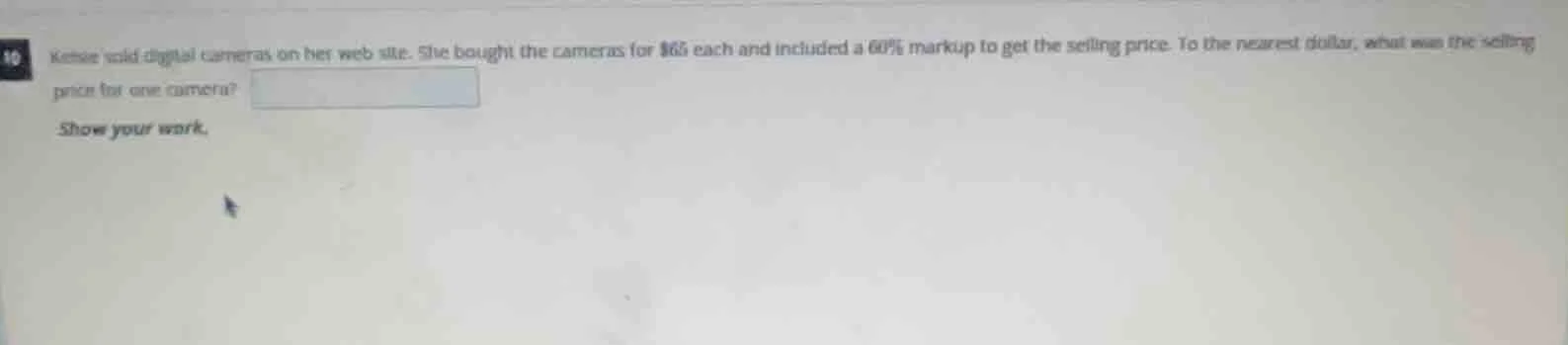 katie sold digital cameras on her web site. she bought the cameras for …