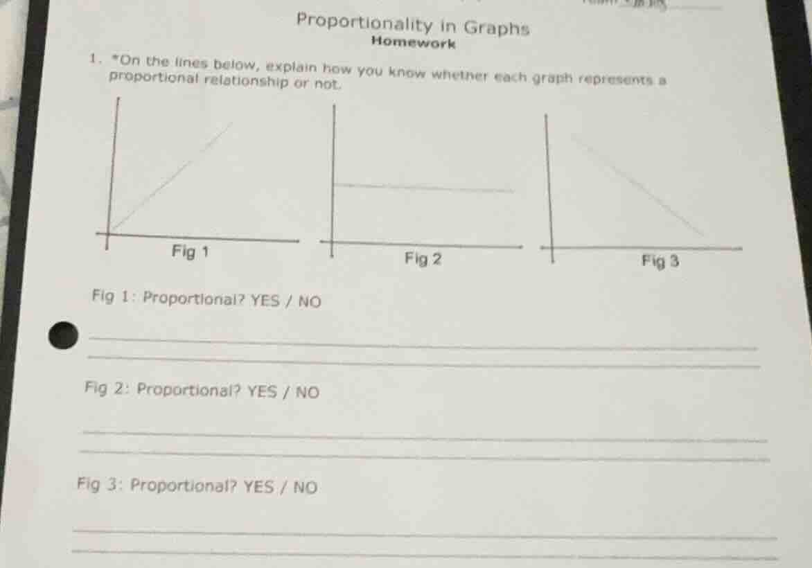 proportionality in graphs homework 1. *on the lines below, explain how …