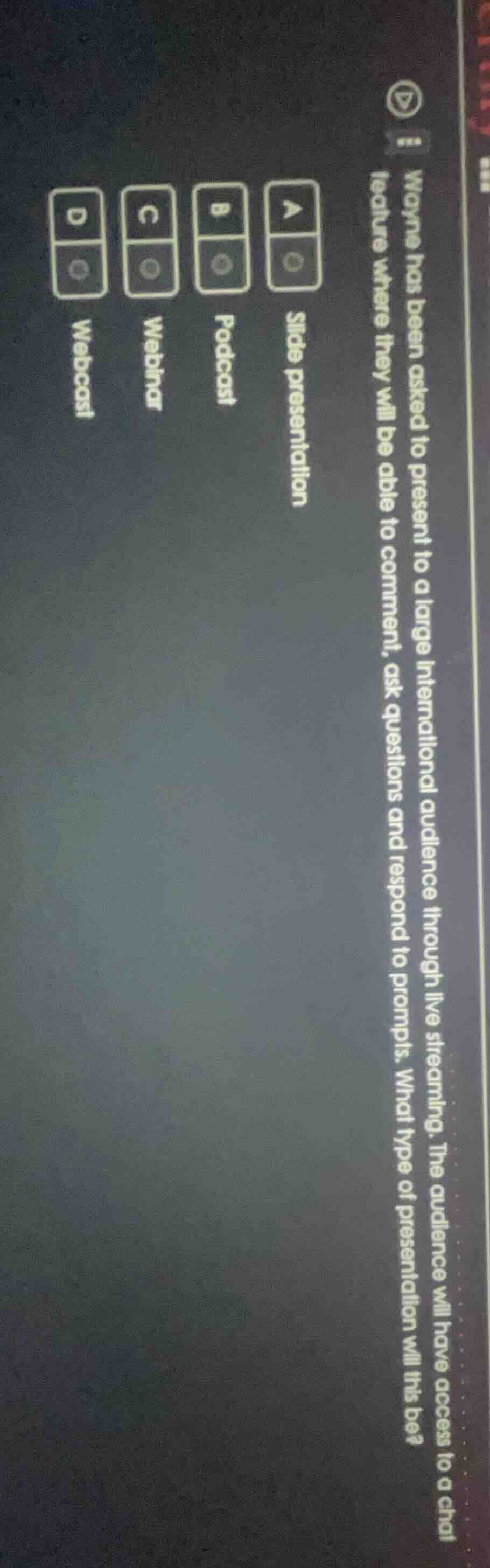 wayne has been asked to present to a large international audience throu…