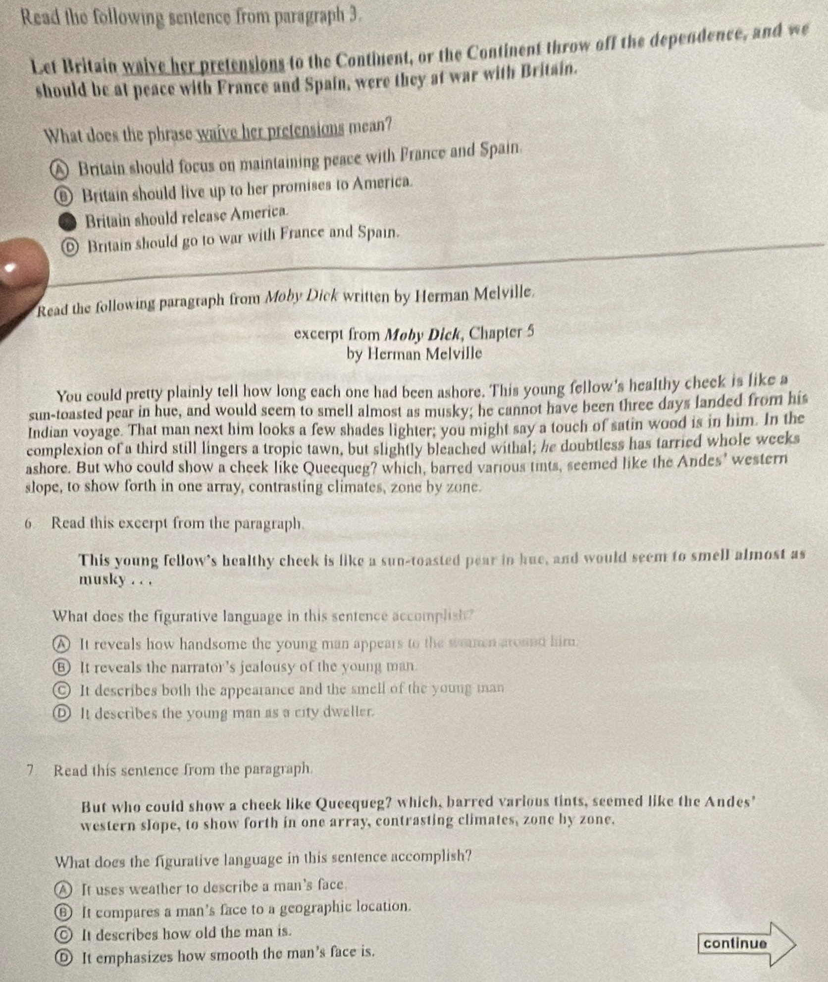 read the following sentence from paragraph 3. let britain waive her pre…