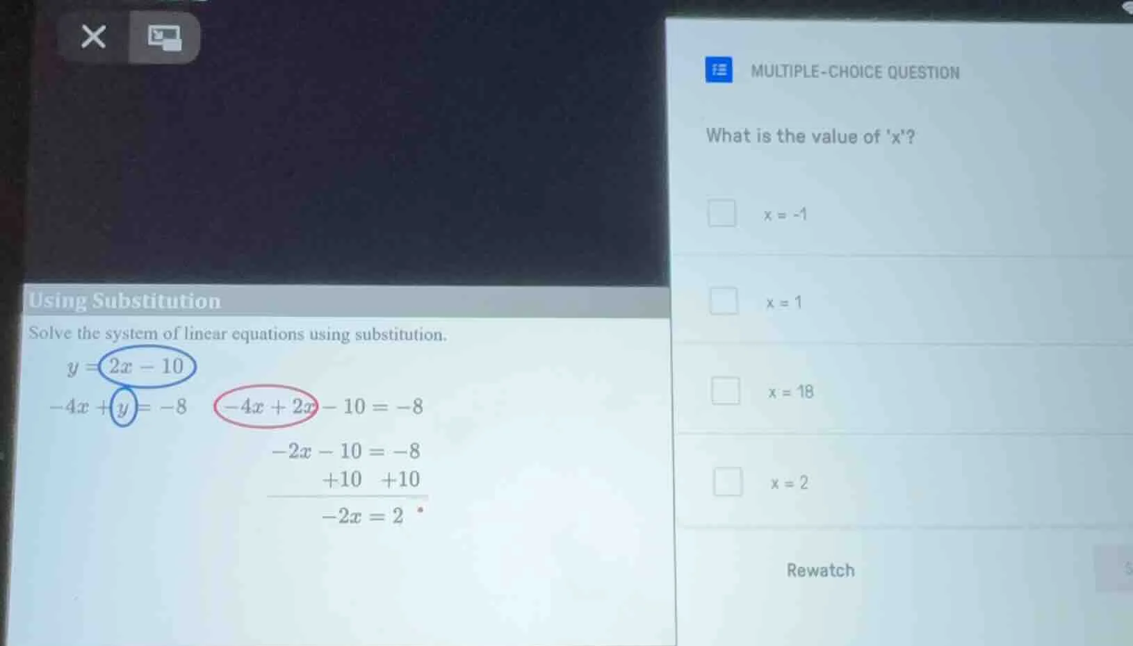 using substitution solve the system of linear equations using substitut…