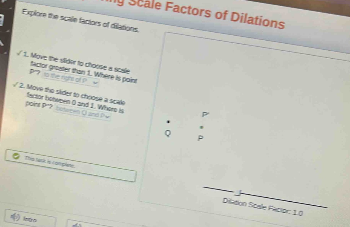 scale factors of dilations explore the scale factors of dilations. 1. m…