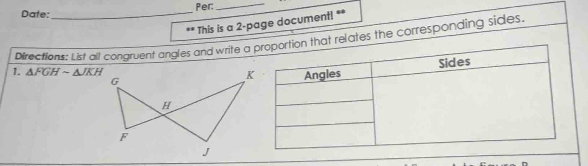 date: ______ per: ______ ** this is a 2 - page document! ** directions:…