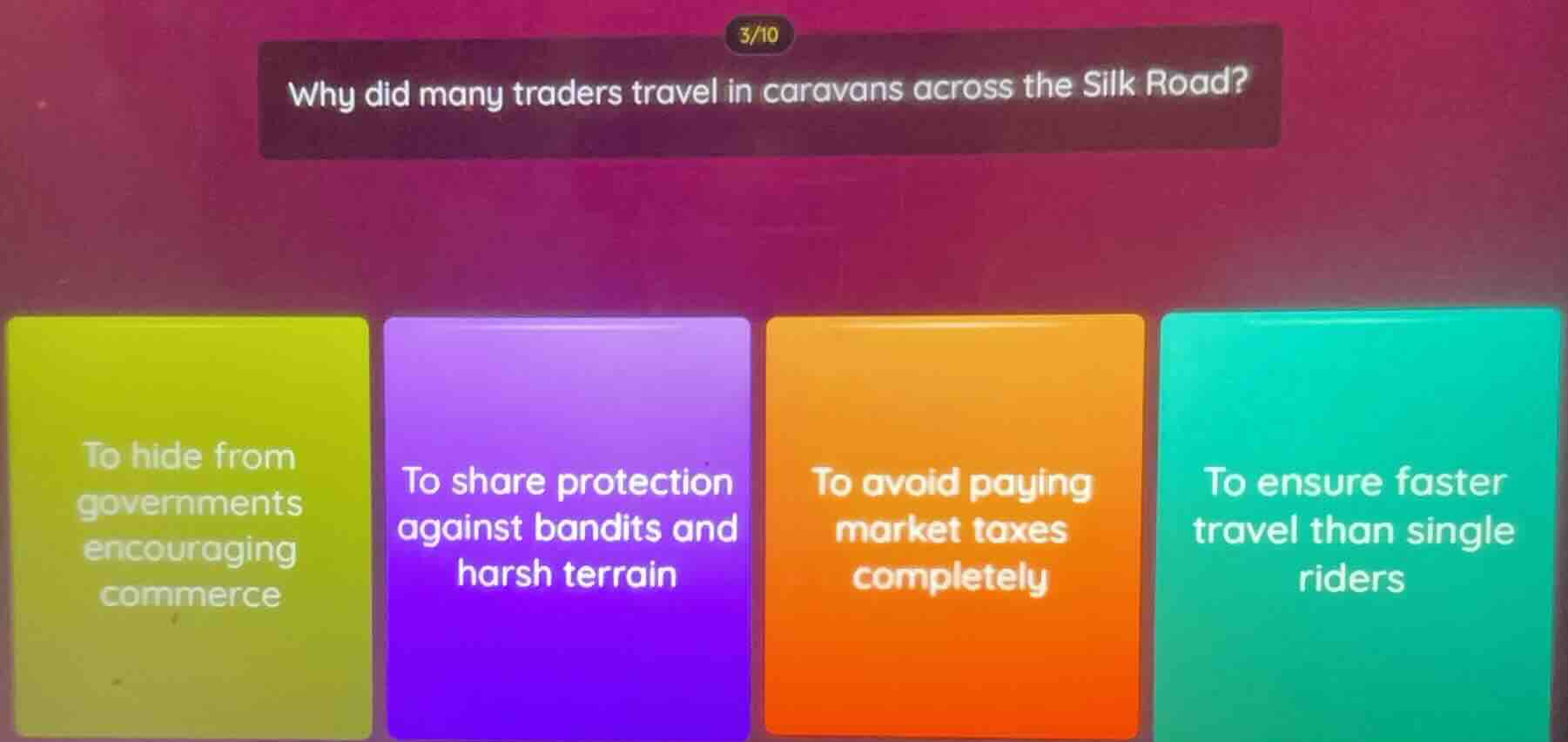 why did many traders travel in caravans across the silk road? to hide f…
