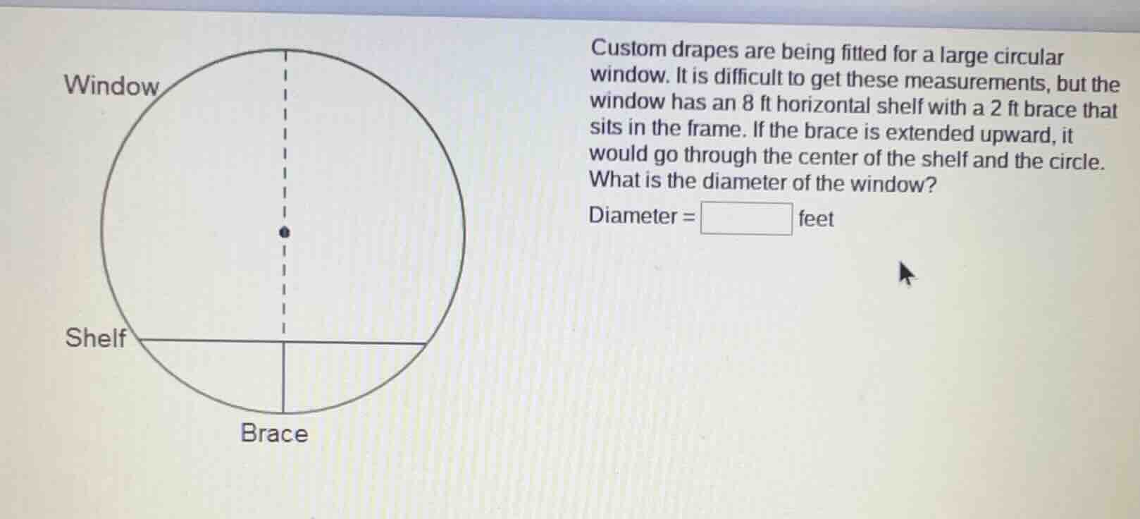custom drapes are being fitted for a large circular window. it is diffi…