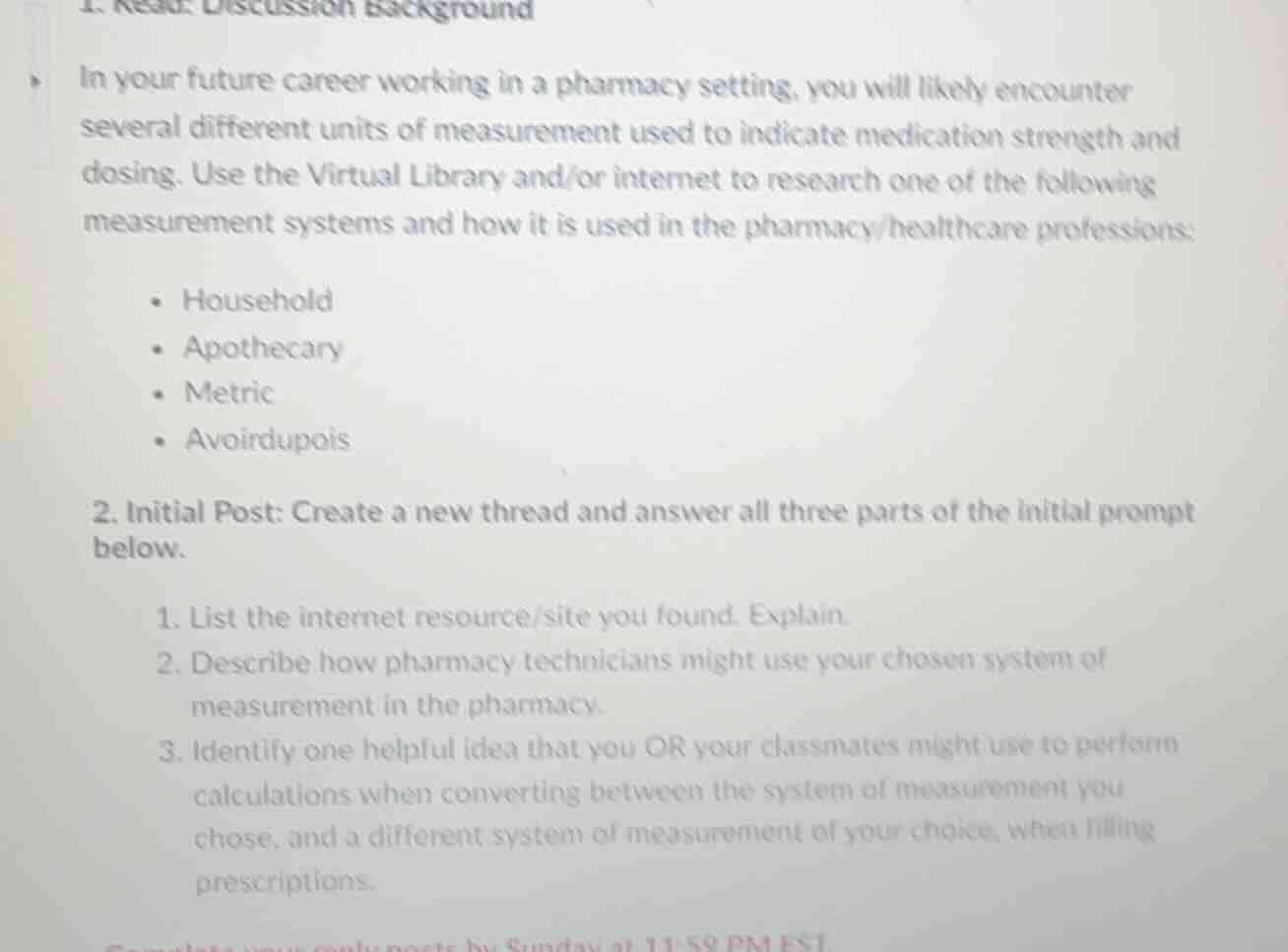 1. read: discussion background in your future career working in a pharm…
