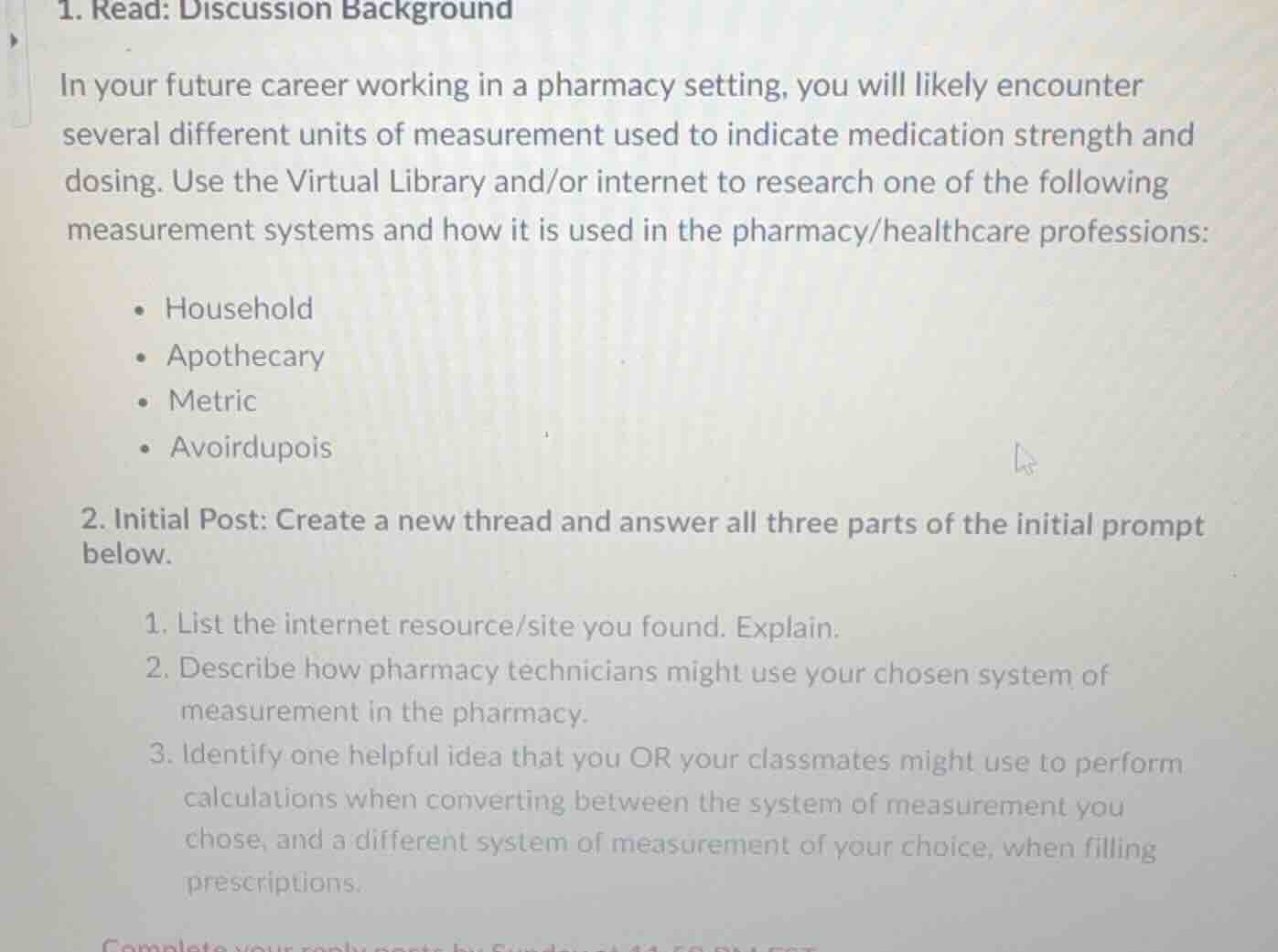 1. read: discussion background in your future career working in a pharm…
