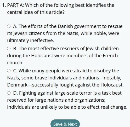 1. part a: which of the following best identifies the central idea of t…