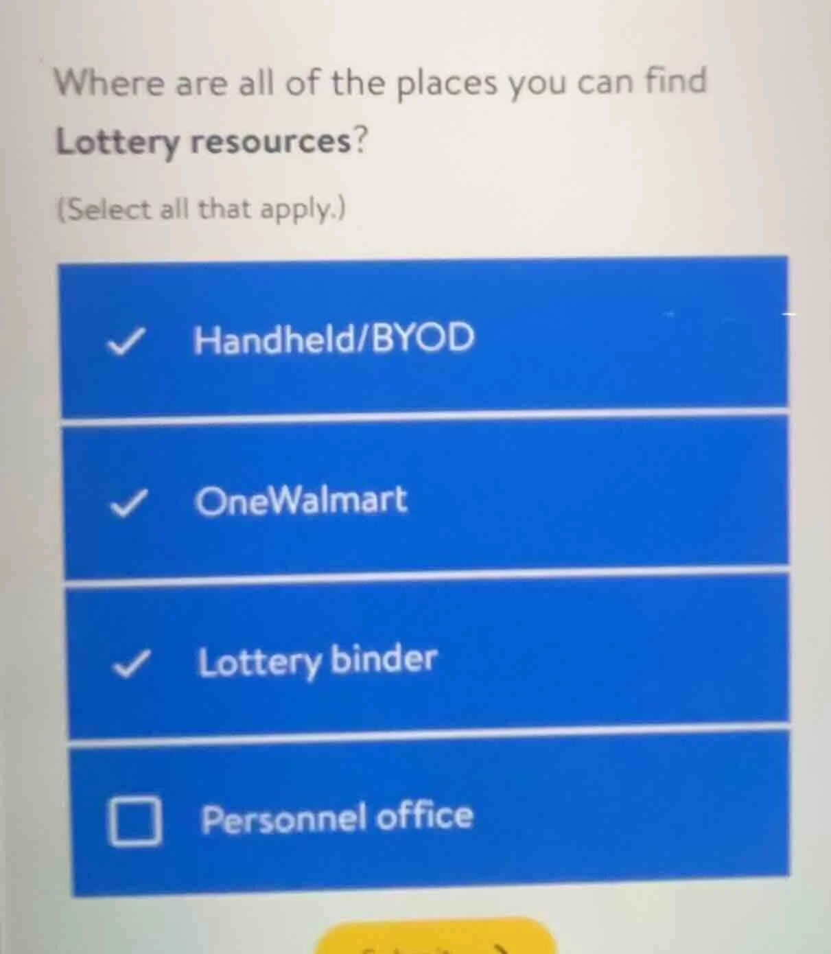 where are all of the places you can find lottery resources? (select all…
