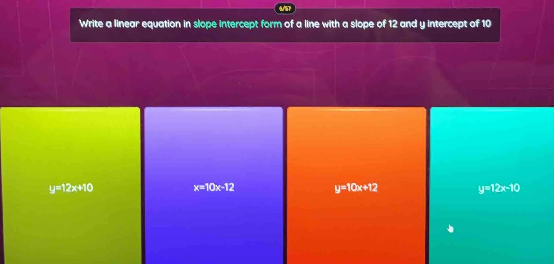 write a linear equation in slope intercept form of a line with a slope …