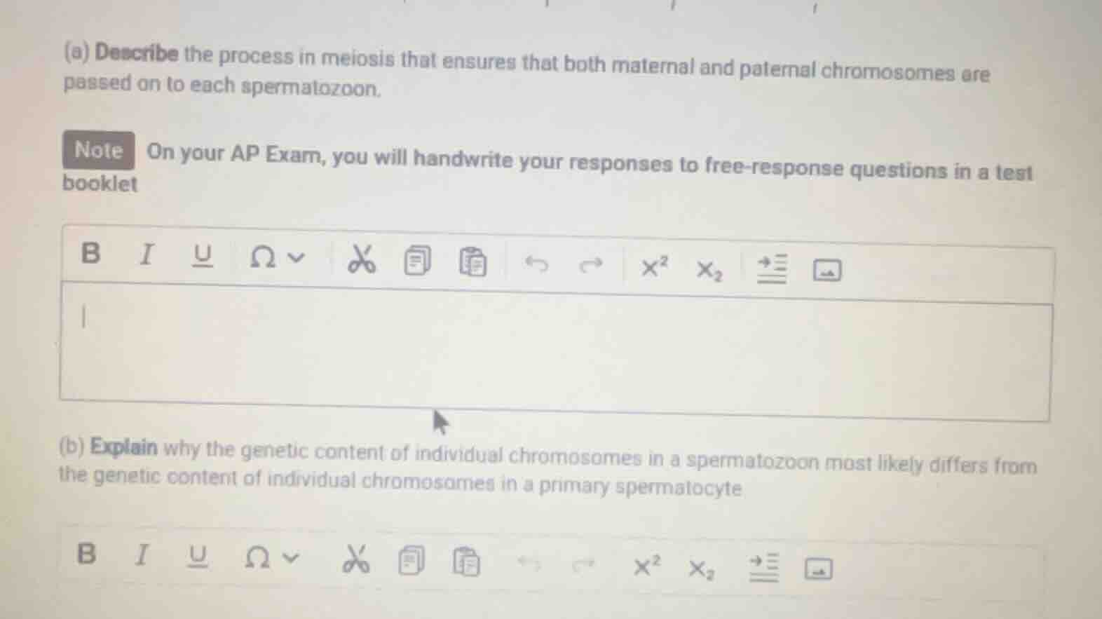 (a) describe the process in meiosis that ensures that both maternal and…