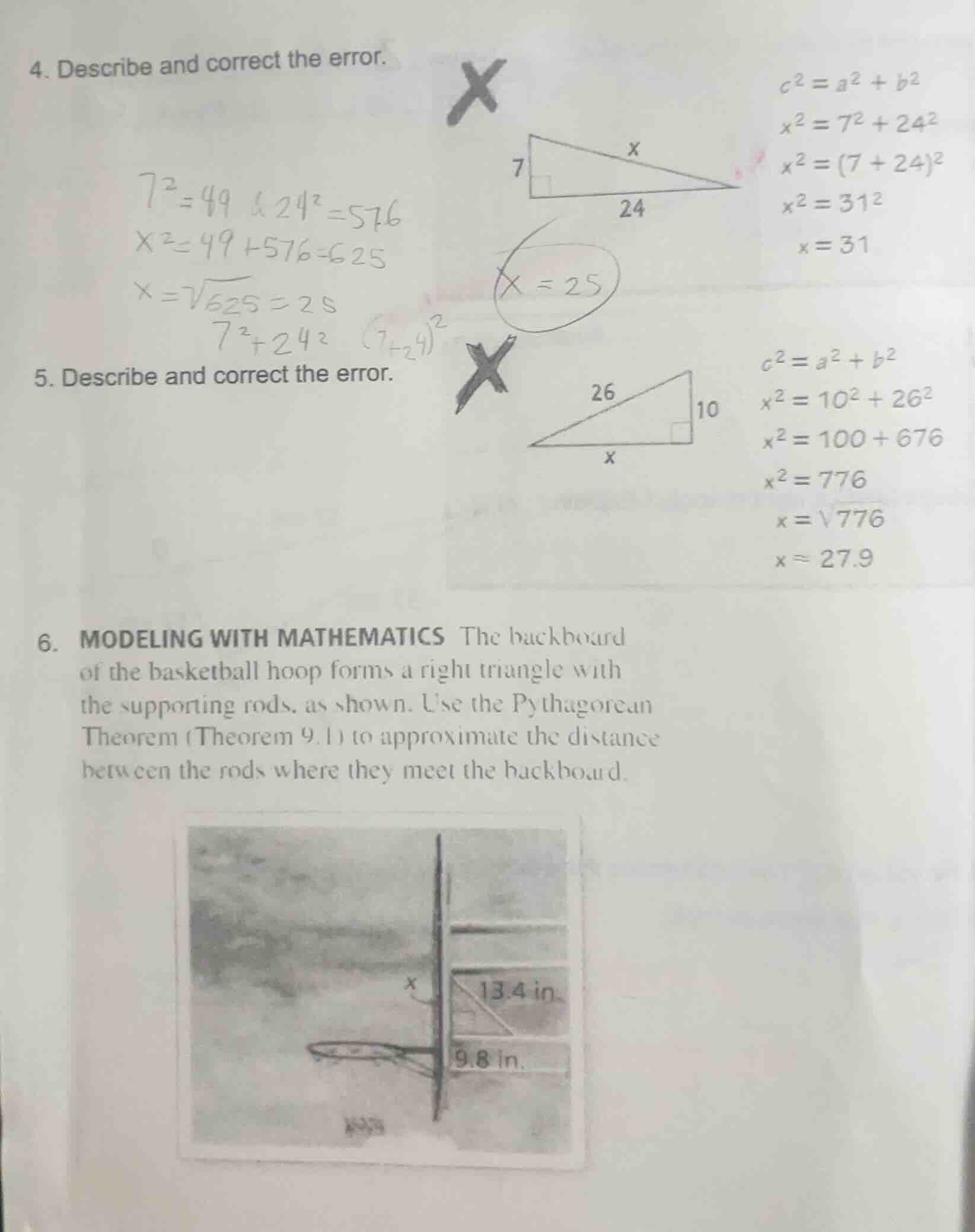 4. describe and correct the error. 5. describe and correct the error. 6…