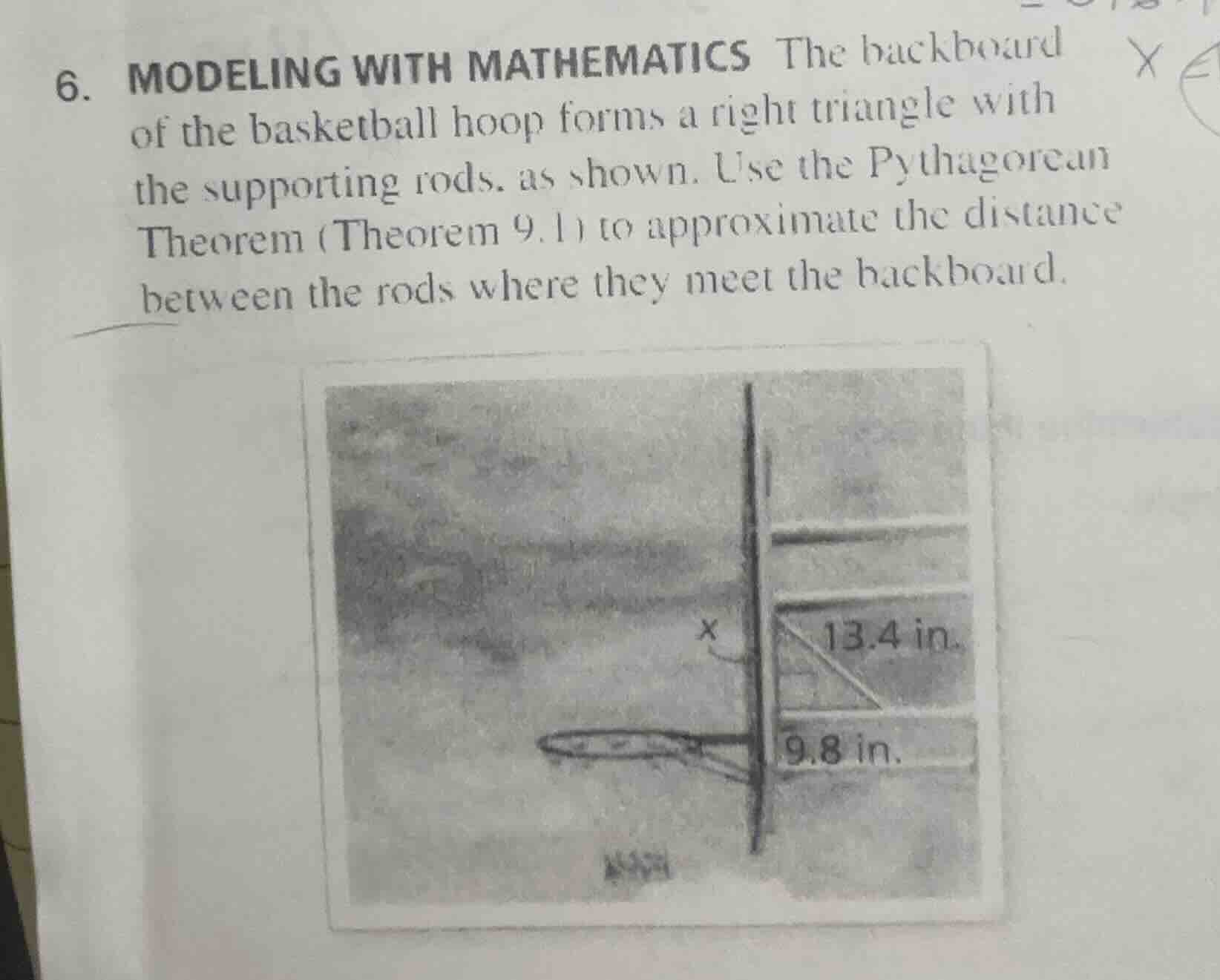 6. modeling with mathematics the backboard of the basketball hoop forms…