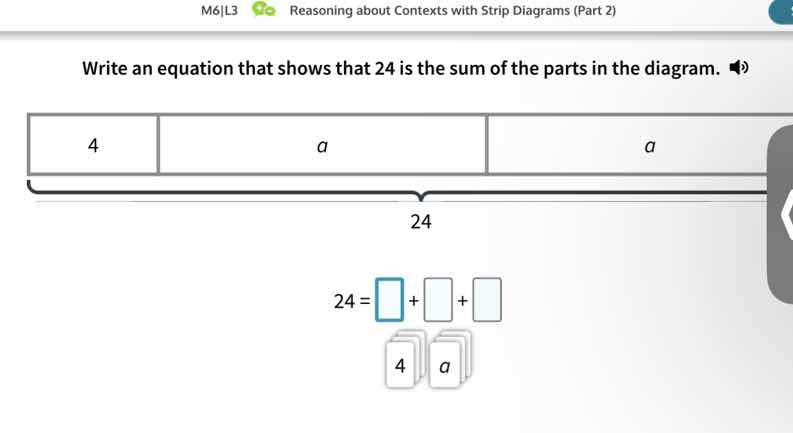 m6|l3 reasoning about contexts with strip diagrams (part 2) write an eq…