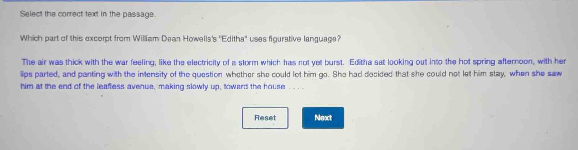 select the correct text in the passage. which part of this excerpt from…