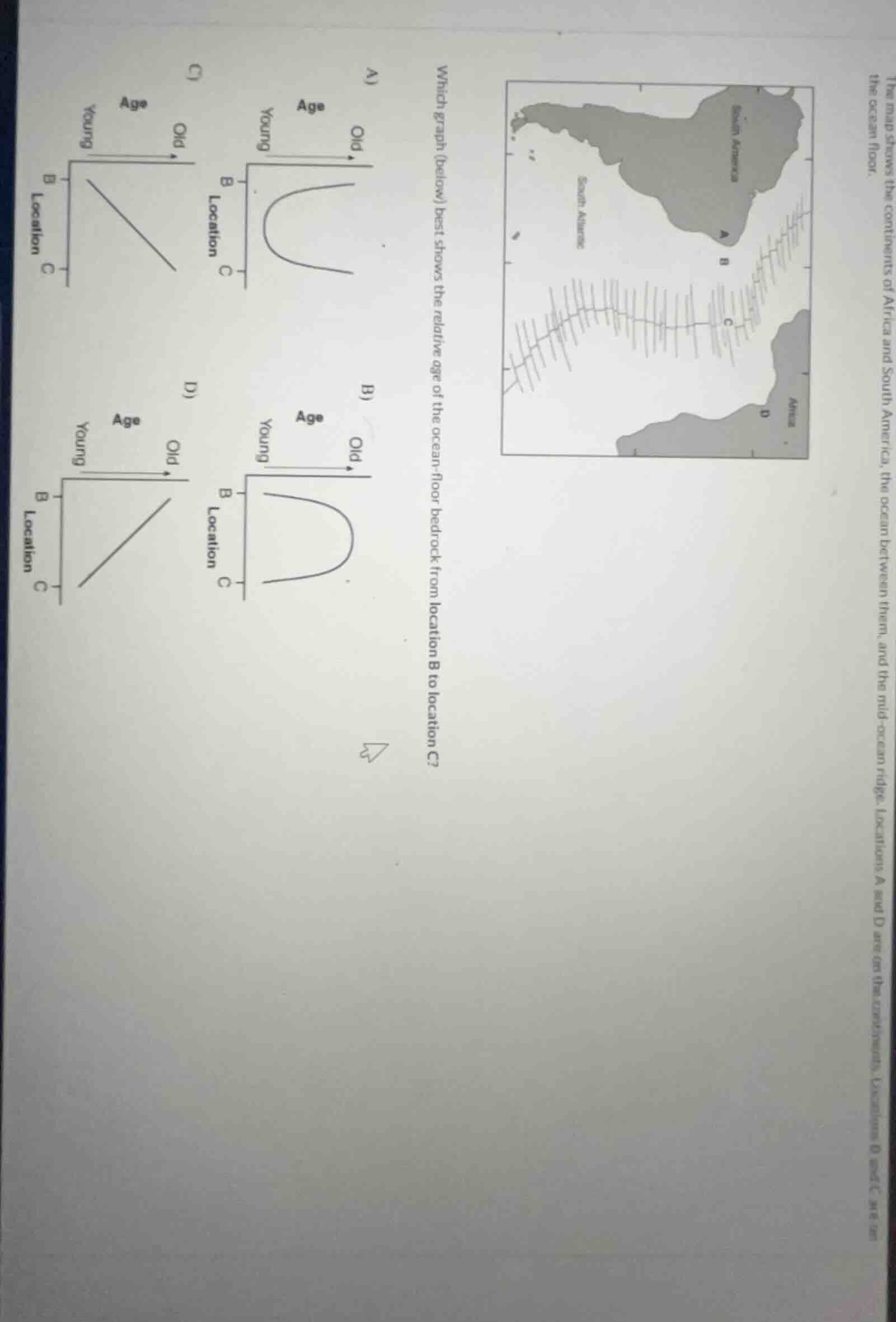 the map shows the continents of africa and south america, the ocean bet…