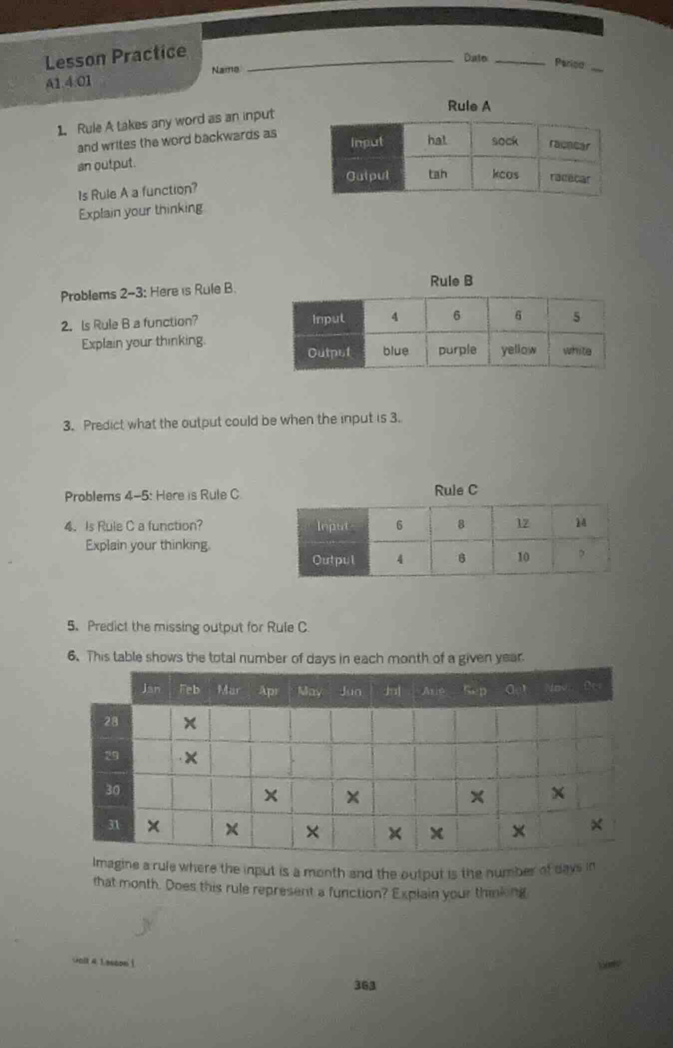 lesson practice a1.4.01 name date period 1. rule a takes any word as an…