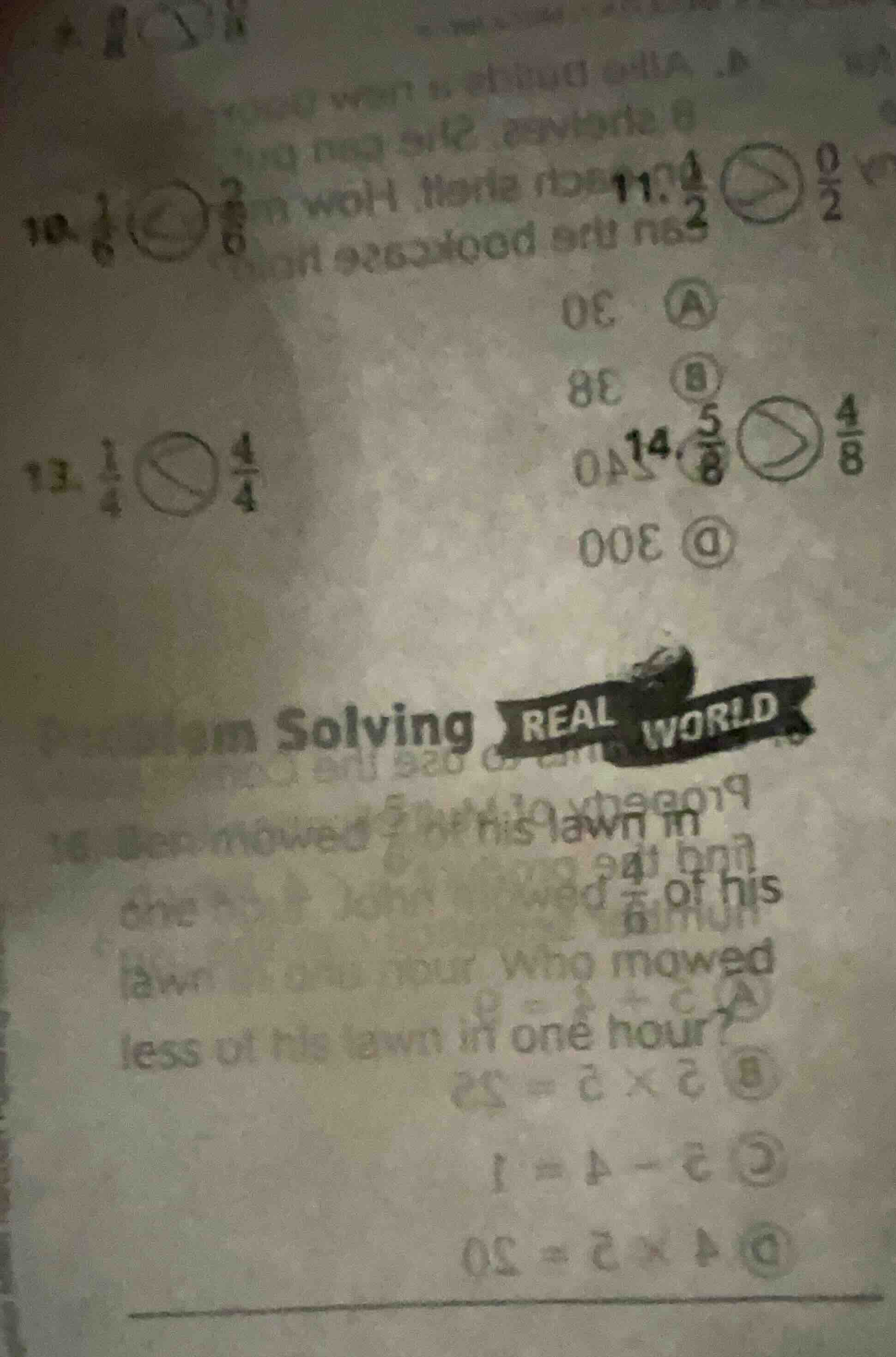 10. \\(\frac{1}{6}\\) \\(\bigcirc\\) \\(\frac{2}{6}\\) 13. \\(\frac{1}{…