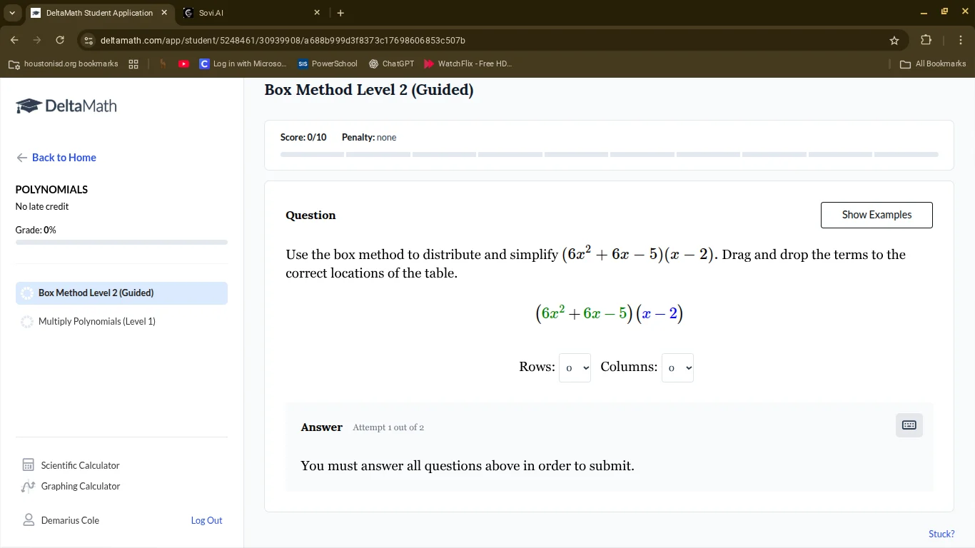 box method level 2 (guided) score: 0/10 penalty: none question use the …