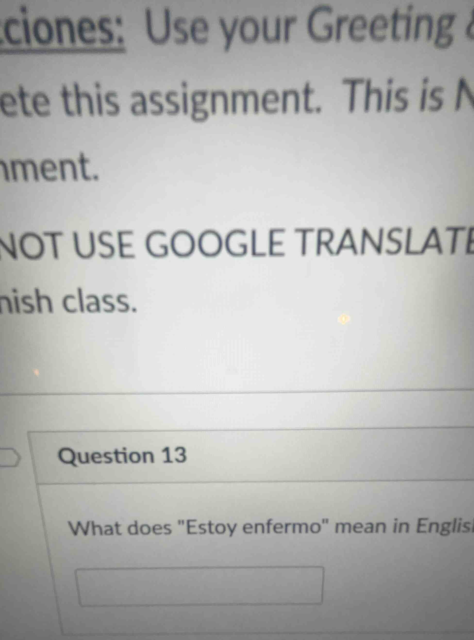 ciones: use your greeting ete this assignment. this is n nment. not use…