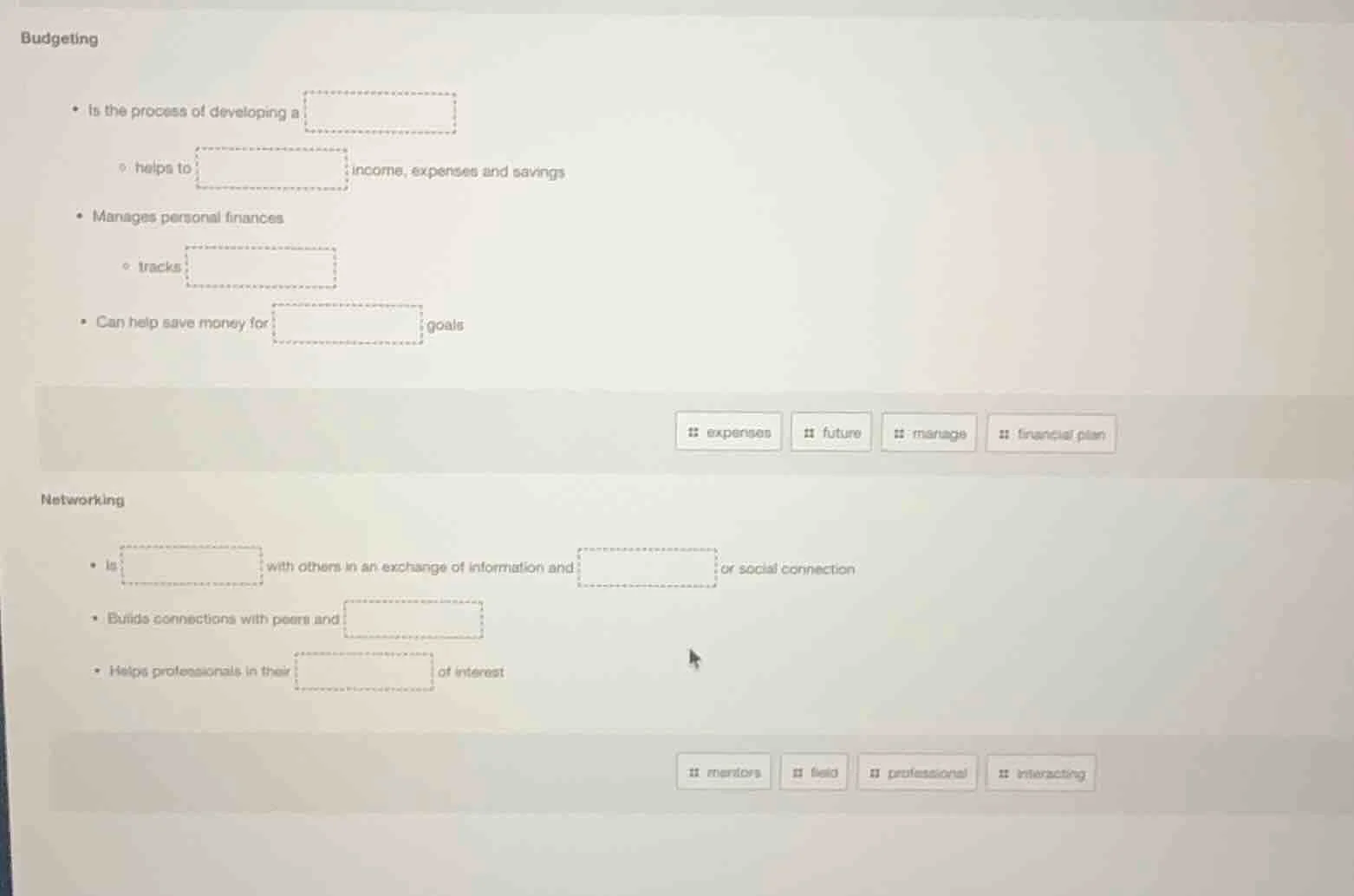 budgeting - is the process of developing a - helps to income, expenses …