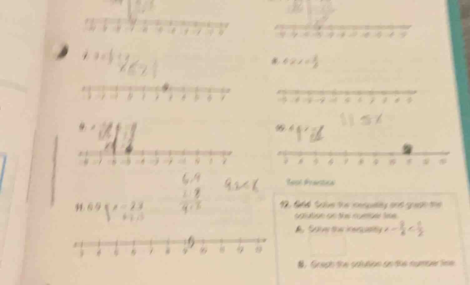 1. \\( x + \\frac{1}{4} = 2 \\frac{1}{2} \\)\ 8. \\( 4.2 > x + \\frac{3…